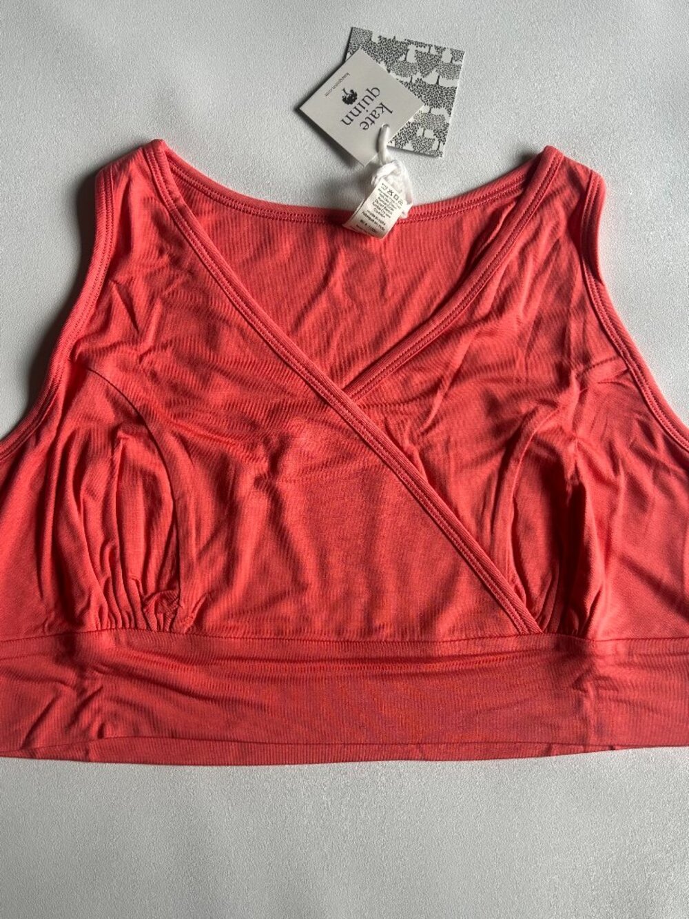 NWT Kate Quinn Nursing Sleep Bra XXL Hot Pink Punch Bamboo Racerback